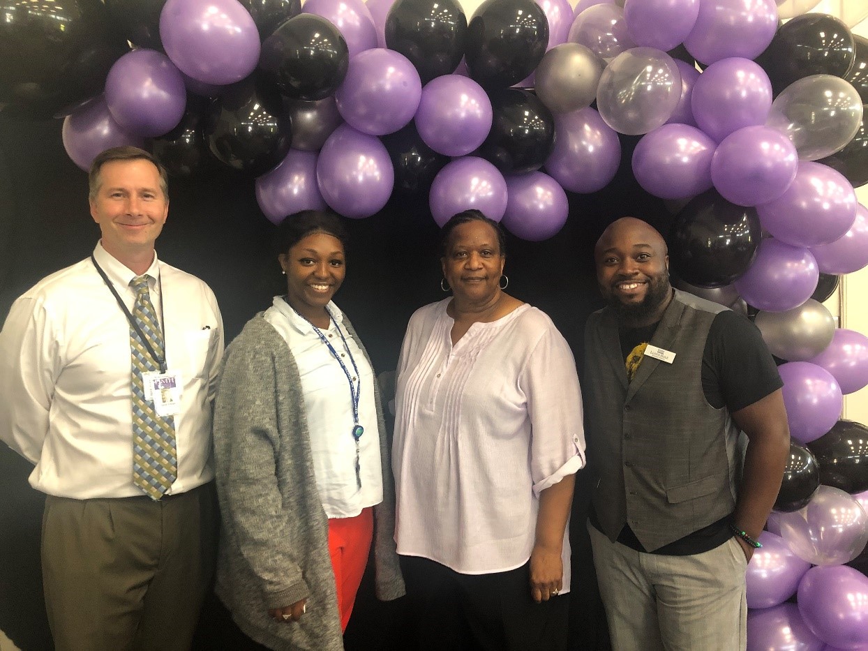 L to R: PBHDD Office of Mental HealthC Director Pat Bresnan, BHDD Office of Mental Health Patient Affairs Coordinator Sierra Cunningham, Peer Support Specialist Doretha Hickson and SC SHARE Assistant Director Lloyd Hale