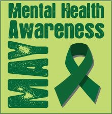 Mental Health Mental Health Month Social Media Photo with Green Ribbon